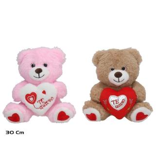 PELUCHE C/CORAZON OSCAR 2 SURT 30 CM