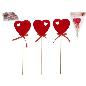 SET 3 STICKS CORAZONES TERCIOPELO 8.5X2X27 CM