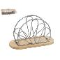 SERVILLETERO METAL + MADERA JEREZ 15X7.5X9.5 CM