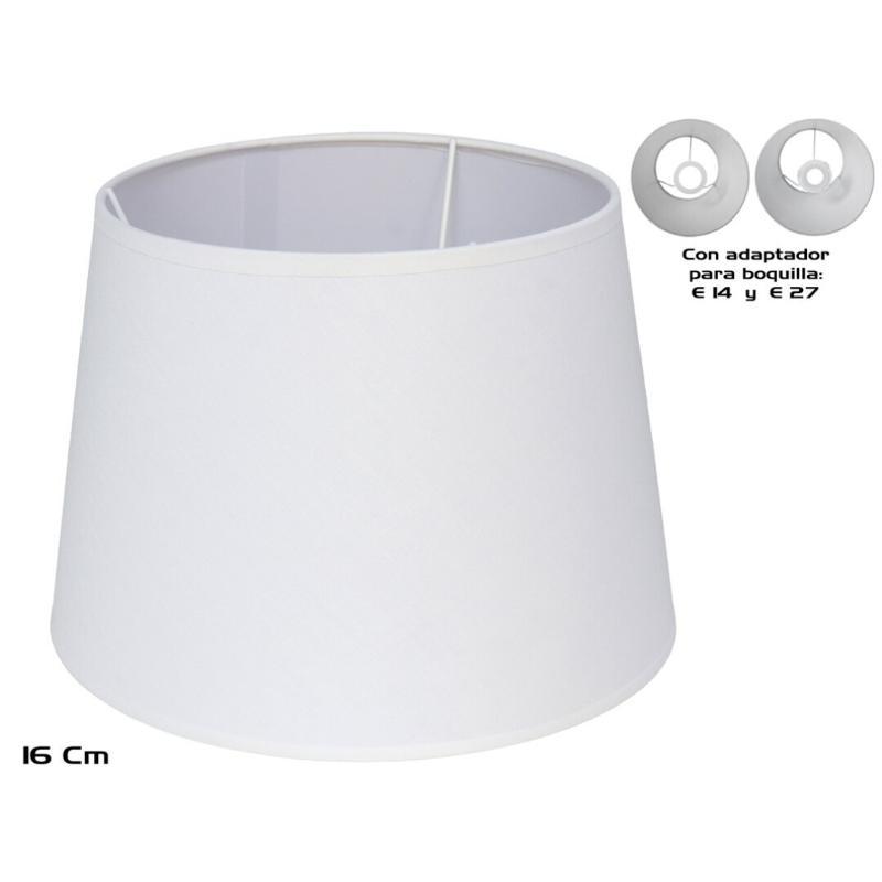 PANTALLA CONICA 16 CM SNOW C/ADAPTADOR E14