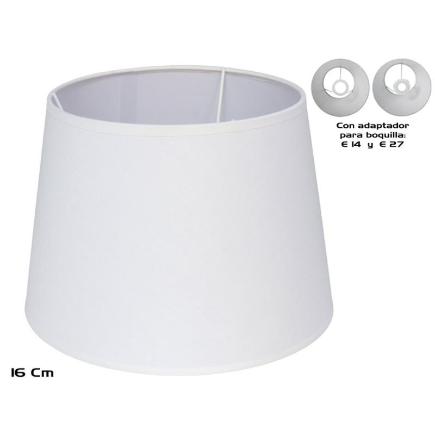 PANTALLA CONICA 16 CM SNOW C/ADAPTADOR E14