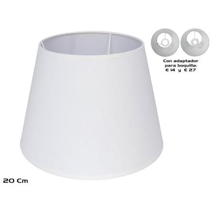 PANTALLA CONICA 20 CM SNOW C/ADAPTADOR E14