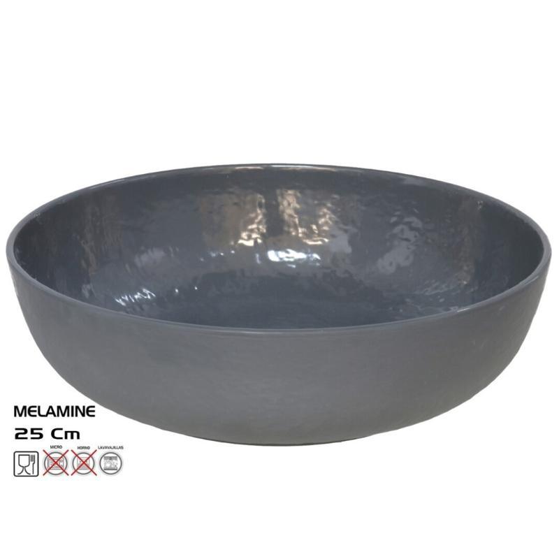 BOWL 25 CM GRIS MELAMINA