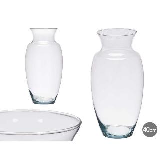 JARRON CRISTAL CUELLO ANCHO 40 CM