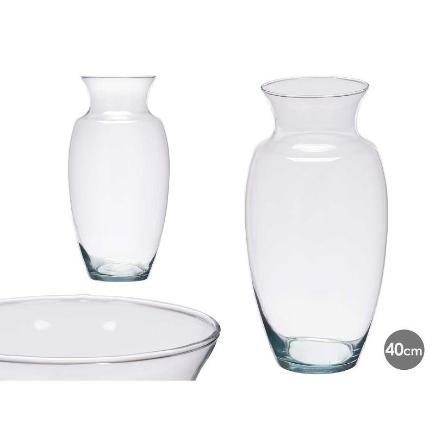 JARRON CRISTAL CUELLO ANCHO 40 CM