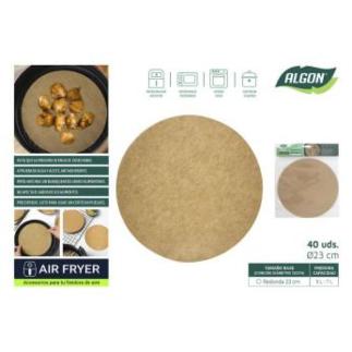 SET 40 PAPEL AIRFRYER PERFO RED 23 CM ALGO