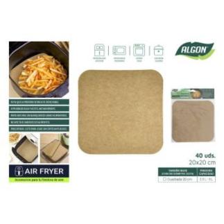 SET 40 PAPEL AIRFRYER PERFO RED 20 CM ALGO