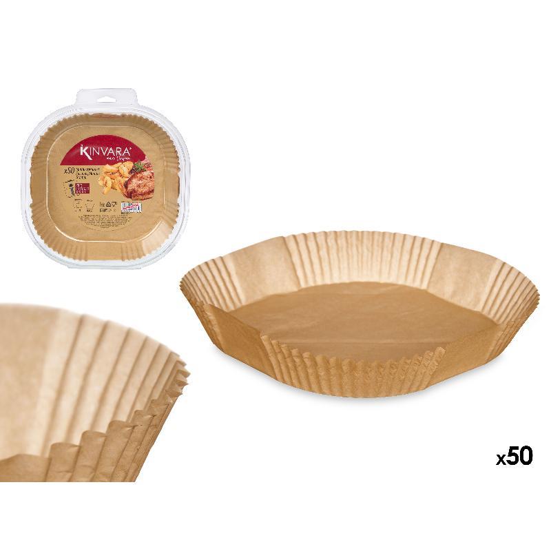 SET 50 PIEZAS MOLDE PAPEL FREIDORA AIRE CUADRAD GRAND