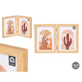 PORTAFOTO DOBLE EFECTO BAMBU 13X18 CM