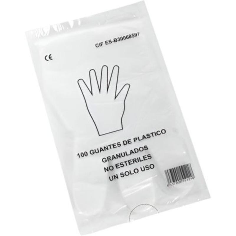 GUANTES LUNA PLASTICO 100 UD TALLA UNICA POLIETILENO