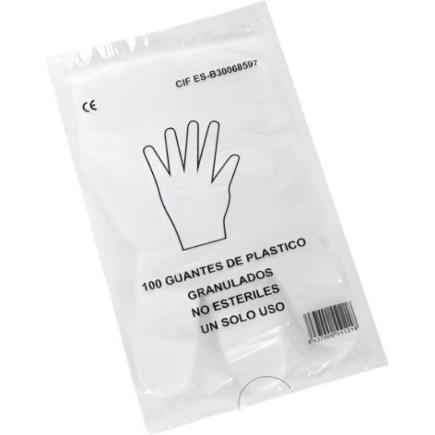 GUANTES LUNA PLASTICO 100 UD TALLA UNICA POLIETILENO