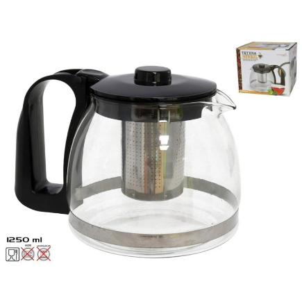 TETERA CRISTAL C/FILTRO  1250 ML. HERBAL