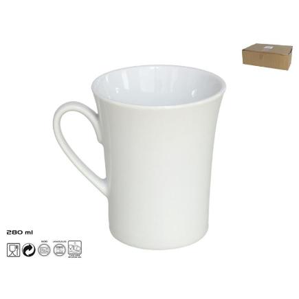 JARRA MUG 280 ML. PORCELANA HANS BLANCA