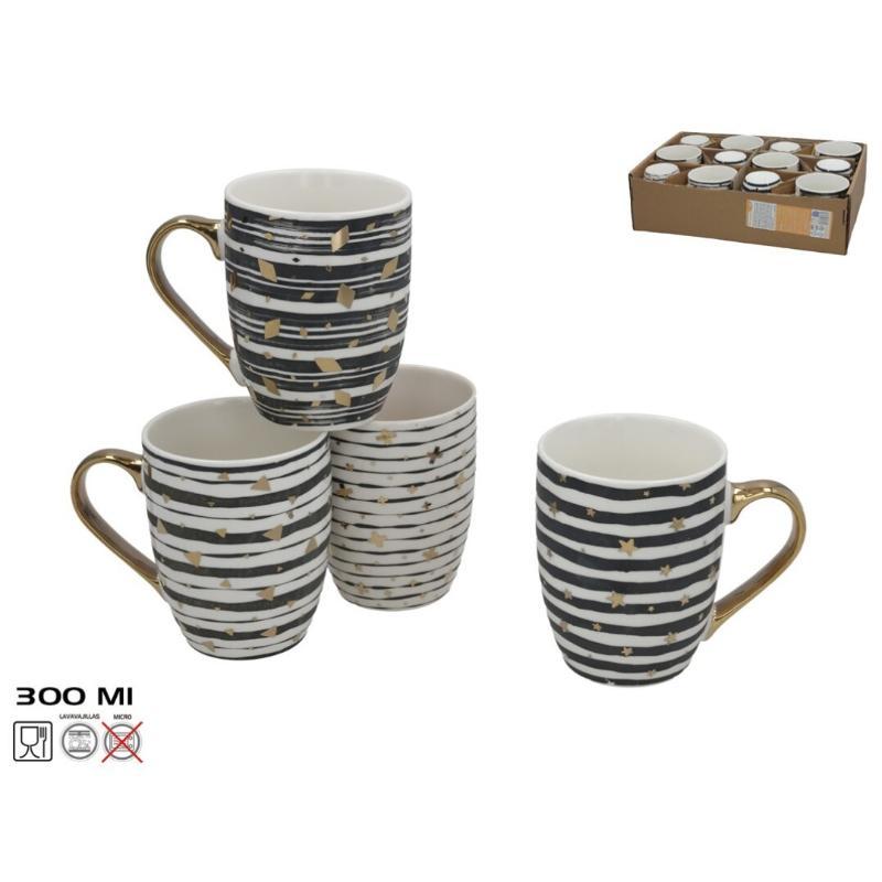 TAZA CERAMICA 8X12X10.5 CM. VANGER SURTIDO