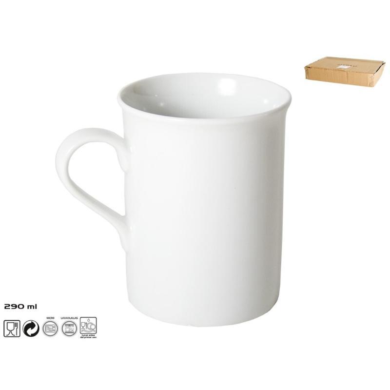 TAZA MUG YALTA 290 CC. BLANCA PORCELANA