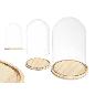 CUPULA CRISTAL XON BASE MADERA 20 DIAMETRO X 30 CM.