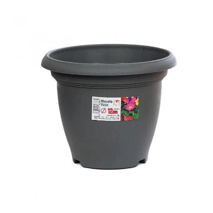 MACETA REDONDA 12 CM. ANTRACITA