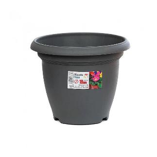 MACETA REDONDA 18CM. ANTRACITA