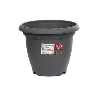 MACETA REDONDA 20CM. ANTRACITA