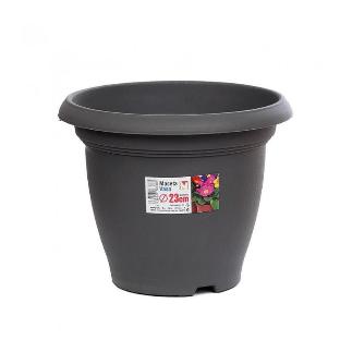 MACETA REDONDA 23CM. ANTRACITA