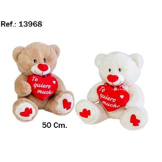 OSO CORAZON TE QUIERO MUCHO 50 CM.