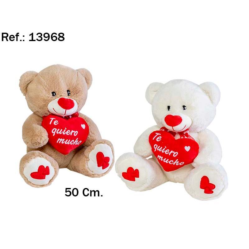 OSO CORAZON TE QUIERO MUCHO 50 CM.