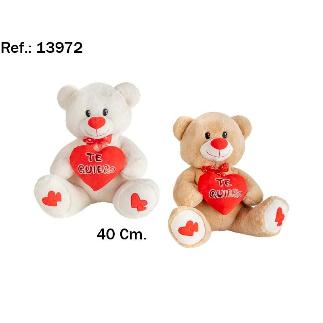 OSO CORAZON TE QUIERO 40 CM.