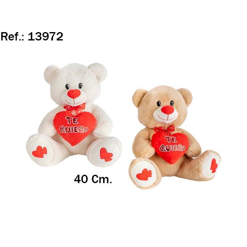 OSO CORAZON TE QUIERO 40 CM.