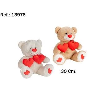 OSO 2 CORAZONES 30 CM.