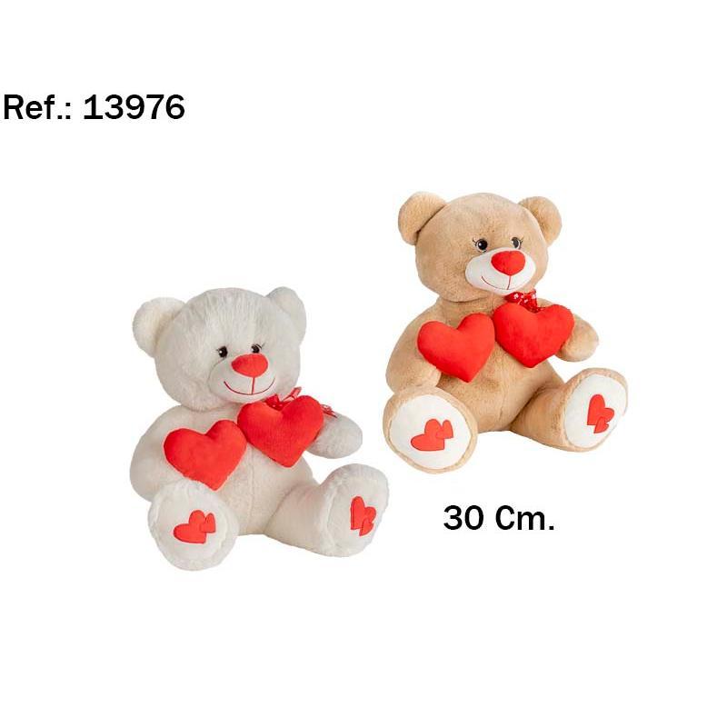 OSO 2 CORAZONES 30 CM.