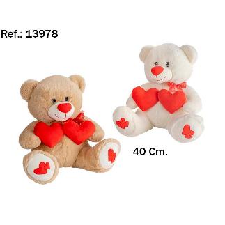 OSO 2 CORAZONES 40 CM.