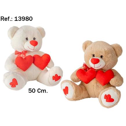 OSO 2 CORAZONES 50 CM.