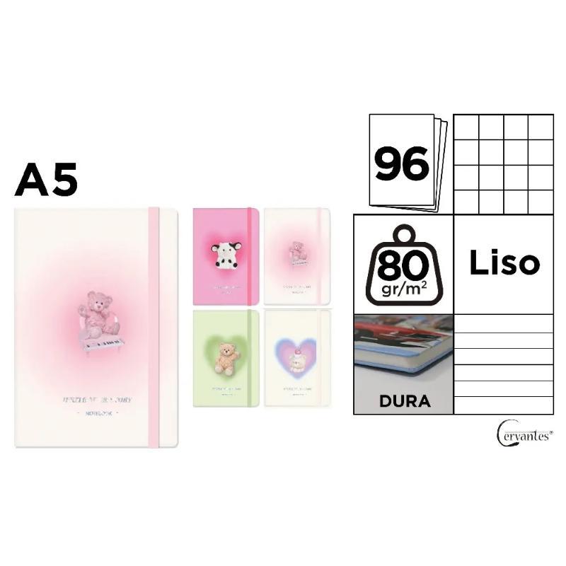 CUADERNO DE NOTAS TAPA FORRADA A5