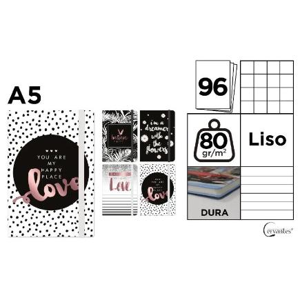 CUADERNO DE NOTAS TAPA FORRADA A5