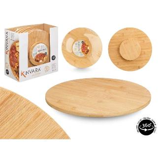 TABLA REDONDA GIRATORIA 35 CM BAMBU