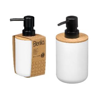 DOSIFICADOR PLASTICO BAMBU BLANCO