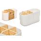 ORGANIZADOR PLASTICO BAMBU 5 HUECOS BLANCO