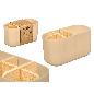 ORGANIZADOR PLASTICO BAMBU 5 HUECOS BEIGE