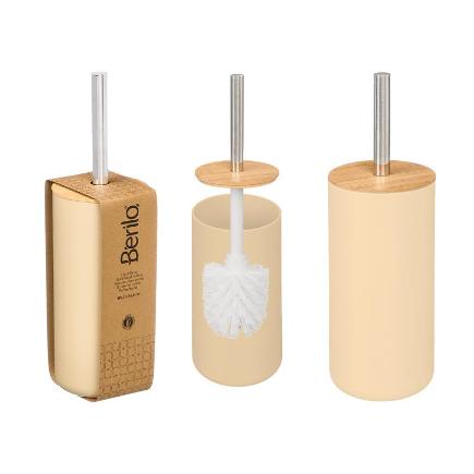 ESCOBILLERO PLASTICO BAMBU BEIGE