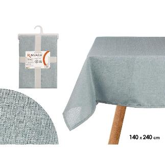 MANTEL POLIESTER 140X240 CM AZUL PALO
