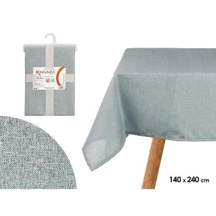 MANTEL POLIESTER 140X240 CM AZUL PALO