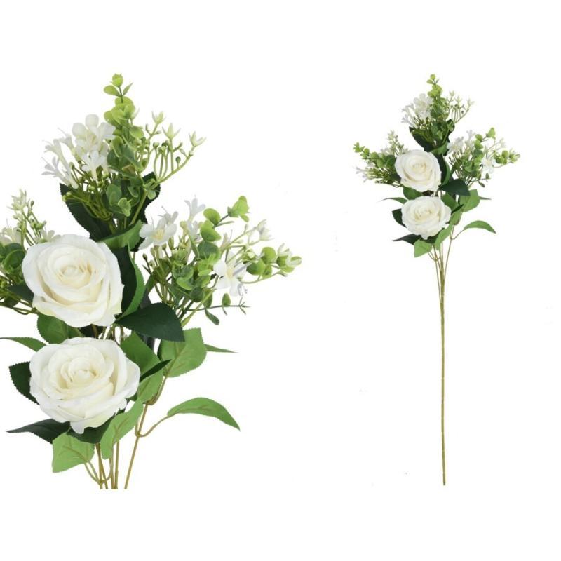 VARA ROSAS LILIES X5 87 CM BLANCO