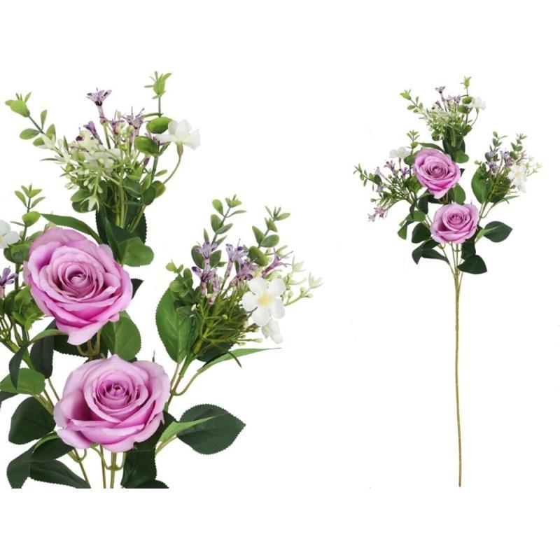 VARA ROSAS LILIES X5 87 CM VIOLETA
