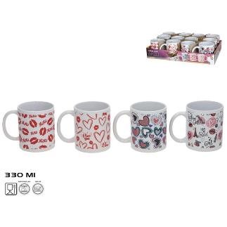 JARRA MUG GRES ARIEL 330 ML 4 SURT