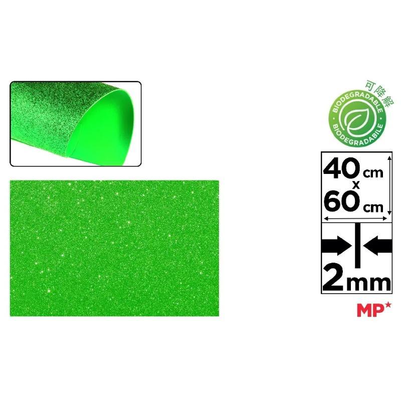 GOMA EVA PURPURINA BIOD 40X60 VERDE