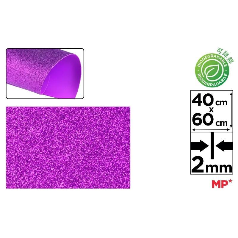 GOMA EVA PURPURINA BIODEGRADABLE 40X60 VIOLETA