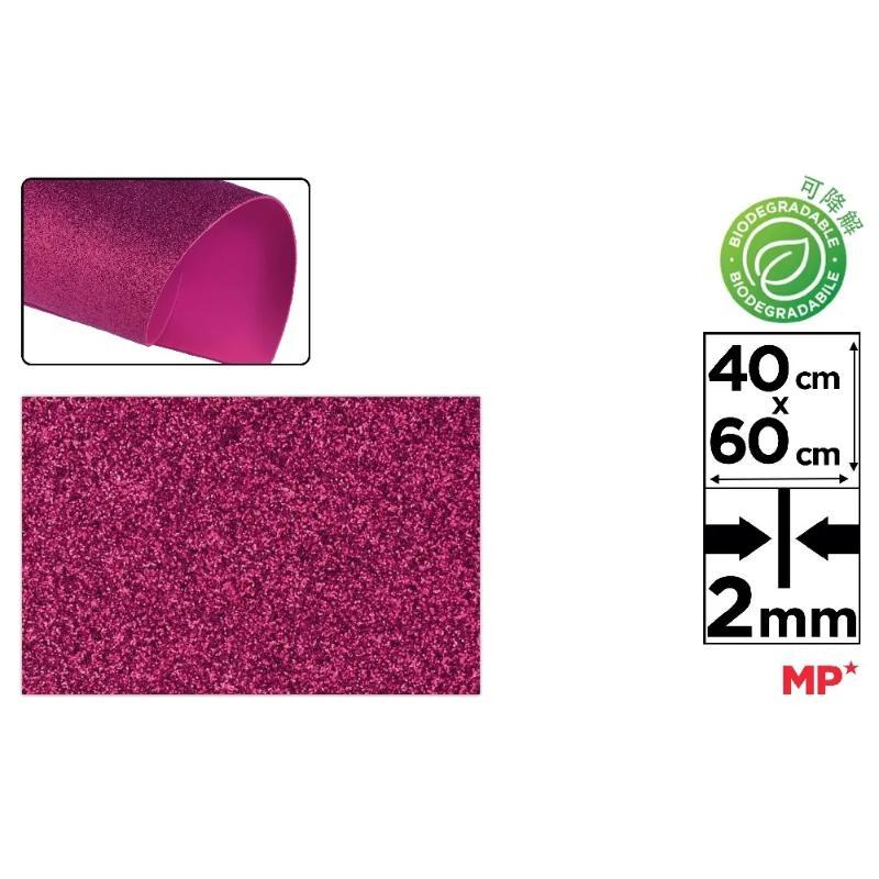 GOMA EVA PURPURINA BIODEGRADABLE 40X60 MAGENTA