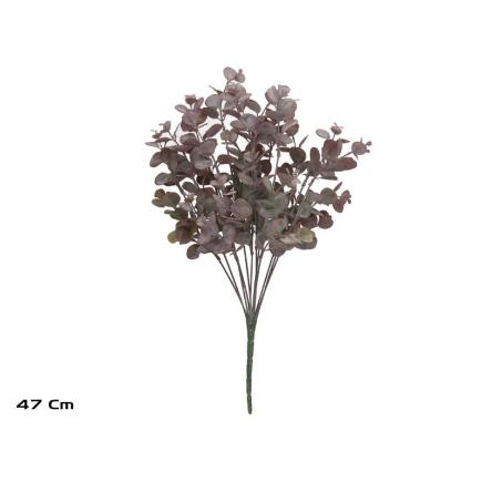 RAMO EUCALIPTO X12- 47 CM BURDEOS