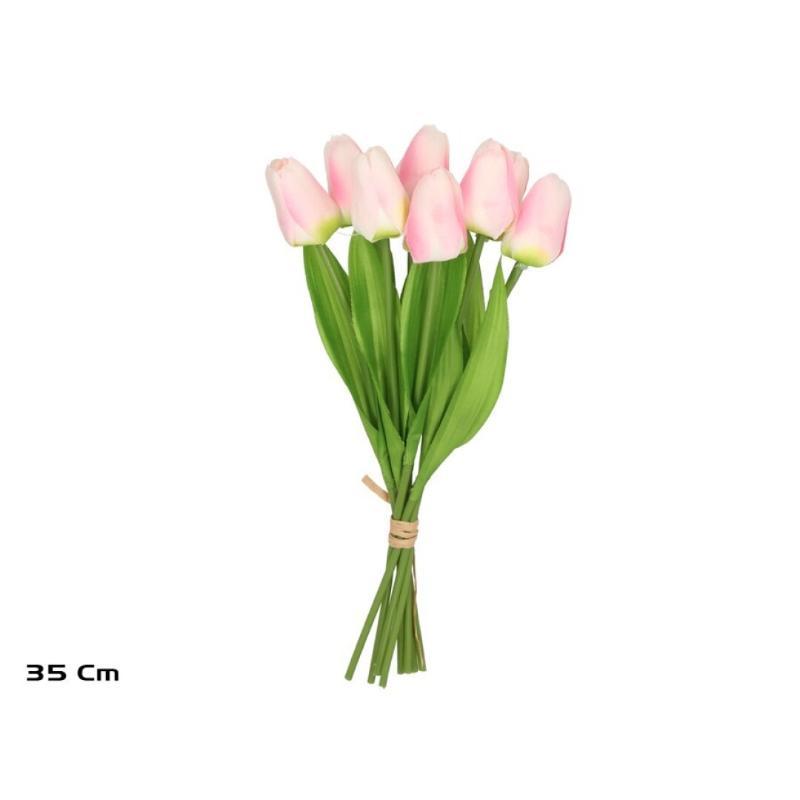ATADO TULIPANES X8- 35 CM ROSA