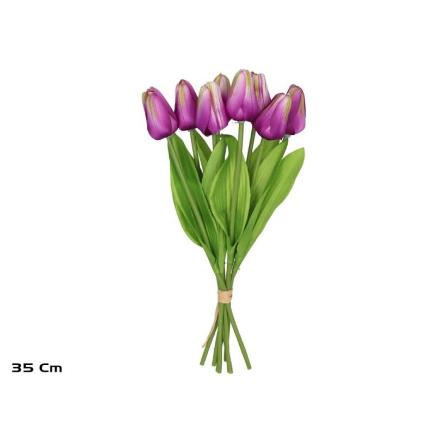 ATADO TULIPANES X8- 35 CM VIOLETA